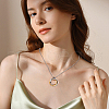 FIBLOOM 3Pcs 3 Colors Stainless Steel Pendant Necklaces Set NJEW-FI0001-57-7