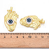 Brass Resin Pendants KK-T070-98-3