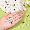 40Pcs 4 Colors Alloy Charms ENAM-CJ0001-83-4