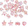 32Pcs 4 Styles Transparent Resin Pendants RESI-SZ0001-75-1
