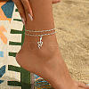 2Pcs Snake Alloy Anklets for Women FS-WGA2E8C-02-1