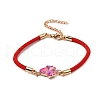 12Pcs 12 Colors Polyester Bracelets BJEW-P340-04G-2