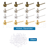 Craftdady Brass Ball Post Stud Earring Findings KK-CD0001-04-2