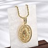 Brass Cubic Zirconia Pendant Necklaces for Women NJEW-U034-02A-G-2