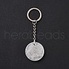 Natural Quartz Crystal Vortex Pendant Keychain KEYC-E038-01P-06-4