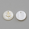 Freshwater Shell Pendants X-SHEL-Q010-006G-2