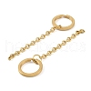 Ion Plating(IP) 304 Stainless Steel Split Key Ring Clasps STAS-L226-009A-G-2