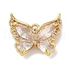 Brass Micro Pave Cubic Zirconia Pendants KK-U042-11G-03-1