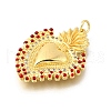 Brass Micro Pave Cubic Zirconia Pendants KK-U072-28G-2