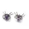 Natural Amethyst Brooch G-A176-C09-1-2