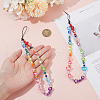 Gorgecraft 2Pcs Resin Beaded Mobile Phone Lanyard Wrist Strap HJEW-GF0001-47B-3