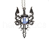 Opalite Dragon Sword Pendant Necklace G-PW0004-67A-1