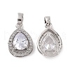 Brass Micro Pave Cubic Zirconia Pendants KK-E068-VC429-1