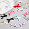 CRASPIRE 64Pcs 8 Colors Bowknot Polyester Alligator Hair Clips AJEW-CP0008-36-4