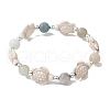 Natural & Synthetic Mixed Gemstone Beaded Stretch Bracelet BJEW-JB09516-01-1