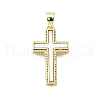 Cross Brass Pendants KK-V010-32G-1