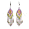 Boho 304 Stainless Steel with Glass Dangle Stud Earring EJEW-MZ00175-3