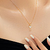 Elegant Fashion Brass Sparkling Clear Cubic Zirconia Key Pendant Necklaces for Women CT5089-1-2