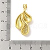 Rack Plating Brass Clear Cubic Zirconia Pendants KK-S380-19G-3