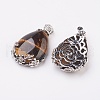Valentine Gifts Idea for Guys Natural Tiger Eye Pendants G-Q689-12-2