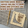 Wooden Square Frame Crochet Ruler DIY-WH0536-002-4