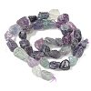 Raw Rough Natural Colorful Fluorite Beads Strands G-M453-D11-3