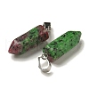 Dyed Natural Marble Pendants G-Z067-07P-06-3