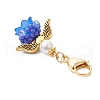 Flower Angel Glass & Acrylic Pendant Decorations HJEW-MZ00242-05-4