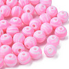 Opaque Striped Acrylic Beads MACR-S373-27A-05-3