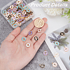 ARRICRAFT 100Pcs 5 Colors Light Gold Plated Alloy Enamel Pendants ENAM-AR0001-73-3