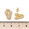 Brass Micro Pave Cubic Zirconia Stud Earrings EJEW-Z091-04G-V-3