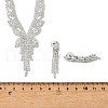 Butterfly Brass Rhinestone Earrings & Pendant Necklaces Set for Women SJEW-M102-06S-3