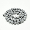 Electroplate Natural Lava Rock Beads Strands G-T058-03I-4MM-2