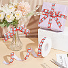 20 Yards Sport Ball Printed Polyester Volleyball Grosgrain Ribbon OCOR-WH0085-75A-02-4