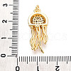 Brass Micro Pave Clear Cubic Zirconia Pendants KK-N268-60G-3