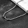 Tarnish Resistant 304 Stainless Steel Rope Chain Necklaces STAS-S029-01-5
