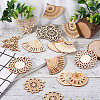 DIY Filigree Wood Dangle Earring Making Kit DIY-TA0009-68-13