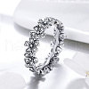 Thailand 925 Sterling Silver  Finger Rings RJEW-FF0008-011AS-18mm-2