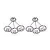 Chic and Stylish Flat Round Alloy Stud Earrings DS9375-5