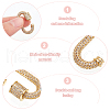 WADORN 2Pcs 2 Colors Brass Micro Pave Clear Cubic Zirconia Screw Carabiner Lock Charms ZIRC-WR0001-01-3