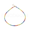 Glass Seed Beaded Necklace for Women NJEW-JN03931-1