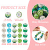 20Pcs 5 Colors Polymer Clay Pave Rhinestone Beads CLAY-TA0001-33-13