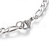 1Pc 304 Stainless Steel Figaro Chain Bracelets BJEW-DJ0001-57-2