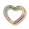 Rack Plating Brass Micro Pave Cubic Zirconia Twister Clasps KK-NH0002-10G-02-1