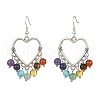 Natural & Synthetic Mixed Gemstone Chandelier Earrings EJEW-TA00258-01-1