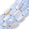 Natural Blue Lace Agate Beads Strands G-F509-63-01-2