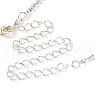 Teardrop Alloy Rhinestone Necklaces & Stud Earring Sets for Women SJEW-U001-01P-03-6