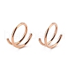 Double Nose Ring for Single Piercing AJEW-C010-02RG-01-2