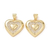 Brass Cubic Zirconia Pendants KK-G453-02G-02-2