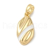 Brass Enamel Pendants KK-P283-28C-G-1